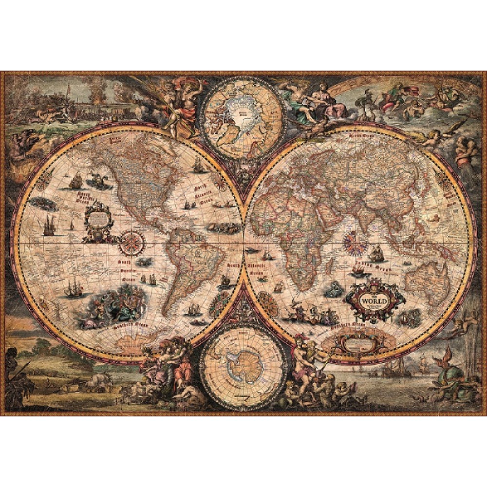 Pussel 2000 bitar Vintage World Map